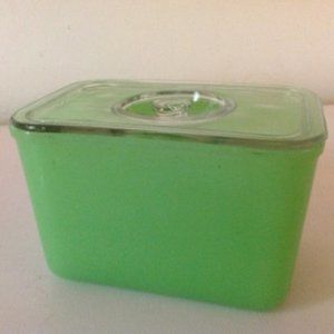 Vintage Jadeite Refrigerator Glass